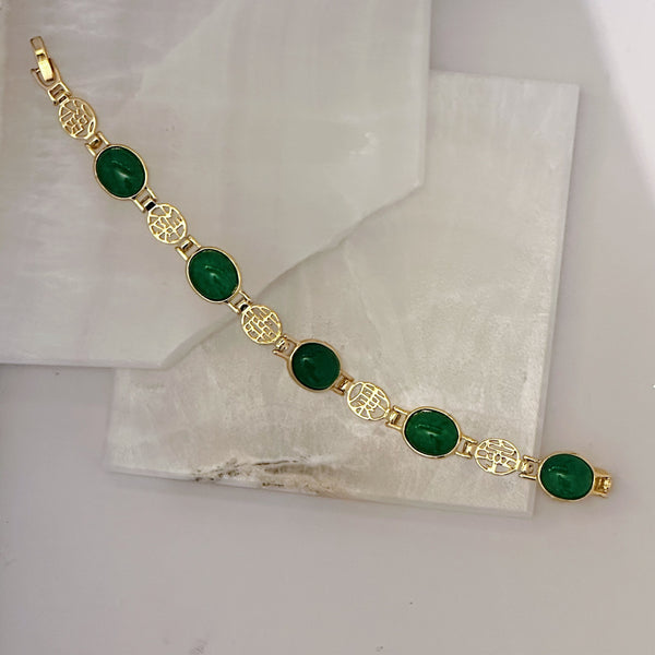 GOOD FORTUNE GREEN JADE bracelet
