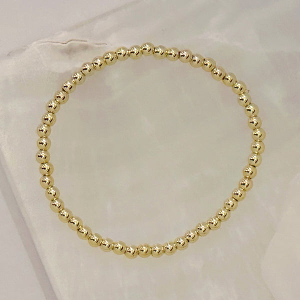 3MM GOLD BEADED bracelet