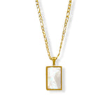 MOTHER OF PEARL RECTANGLE necklace