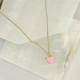PINK HEART SUPER MINI necklace