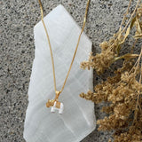 WHITE ENAMEL ELEPHANT MINI necklace