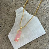 BAMBOO PINK JADE necklace