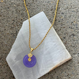 DELIA ROUND PURPLE JADE necklace