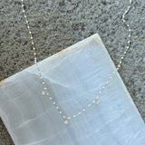 GOLD CRYSTAL WHITE BEADED necklace