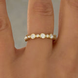 GOLD CRYSTAL BEZEL ring