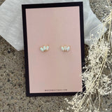GOLD MARQUIS OPAL STUD earrings