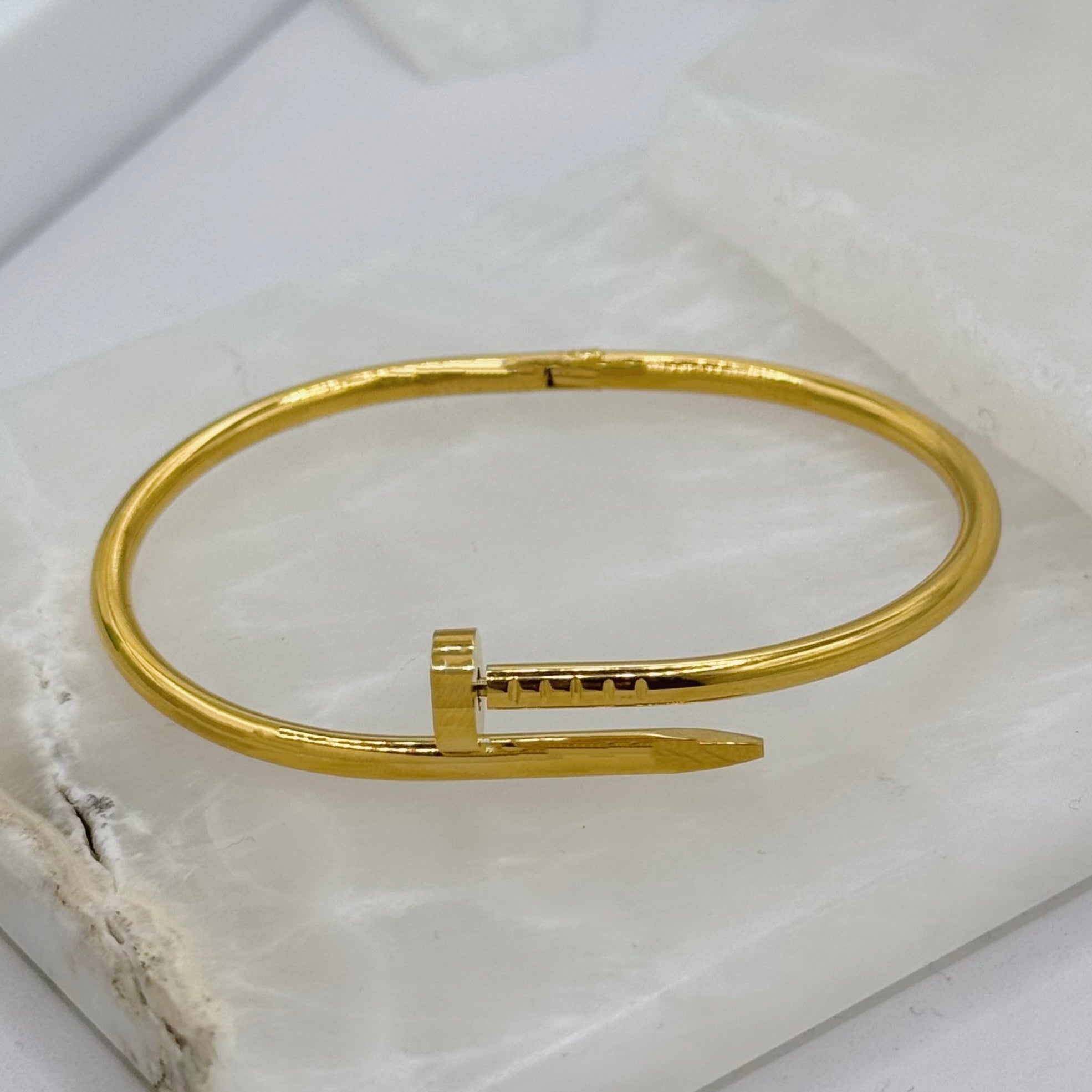 SMALL GOLD NAILED IT bangle