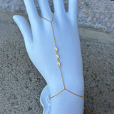 GOLD CLUSTER CRYSTAL BEZEL HAND CHAIN bracelet