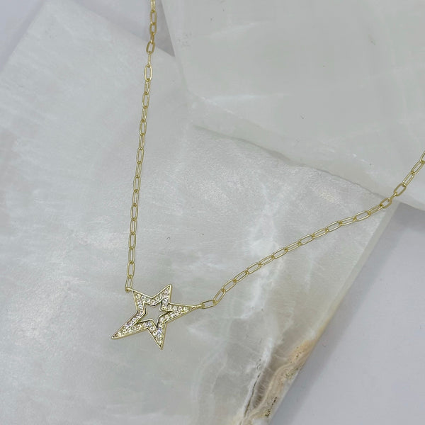 STAR CHAIN LINK necklace