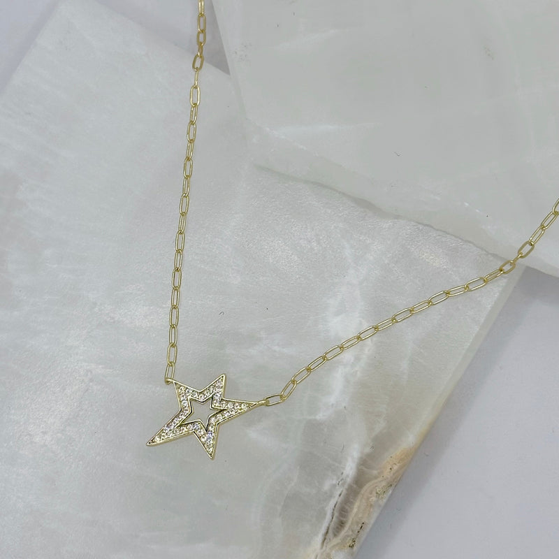 STAR CHAIN LINK necklace