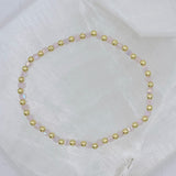 PINK SQUARE BEADED STRETCHY bracelet