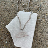 SILVER CHECK necklace