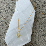 GOLDEN SUN CRYSTAL BEZEL SUPER MINI necklace