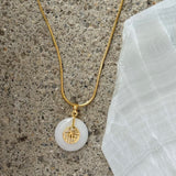 HAPPINESS CIRCLE WHITE JADE necklace