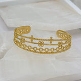 GOLD VIVIAN CUFF bangle