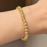 6MM GOLD DIAMOND CUT BEADED bracelet