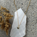 BLACK ENAMEL BUTTERFLY SUPER MINI II necklace
