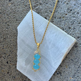 LUCKY PEAS BLUE JADE necklace