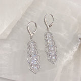 SILVER FASHA CRYSTAL BAGUETTE earrings
