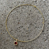 RUBY RED WIRE CHOKER necklace