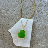 BALANCE BUDDHA GREEN JADE necklace