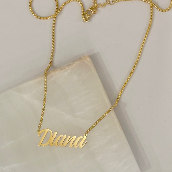 CUSTOM BOLD SCRIPT NAMEPLATE necklace