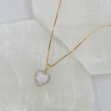 SMALL CRYSTAL BUBBLE HEART necklace