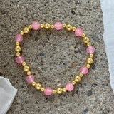 GOLDEN ROSE QUARTZ BEADED bracelet