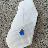 GOLD ROYAL BLUE BUDDHA SUPER MINI necklace