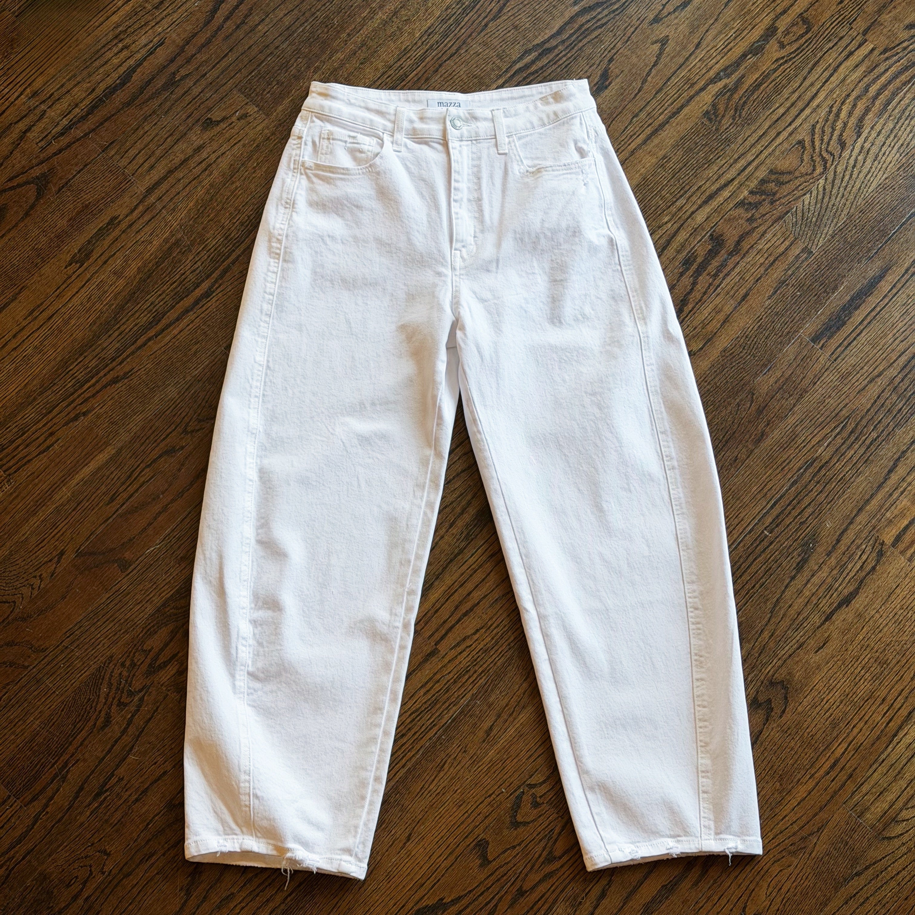 WESS HIGH RISE BRIGHT WHITE BARREL jeans
