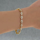 GOLD CRYSTAL HEART bracelet