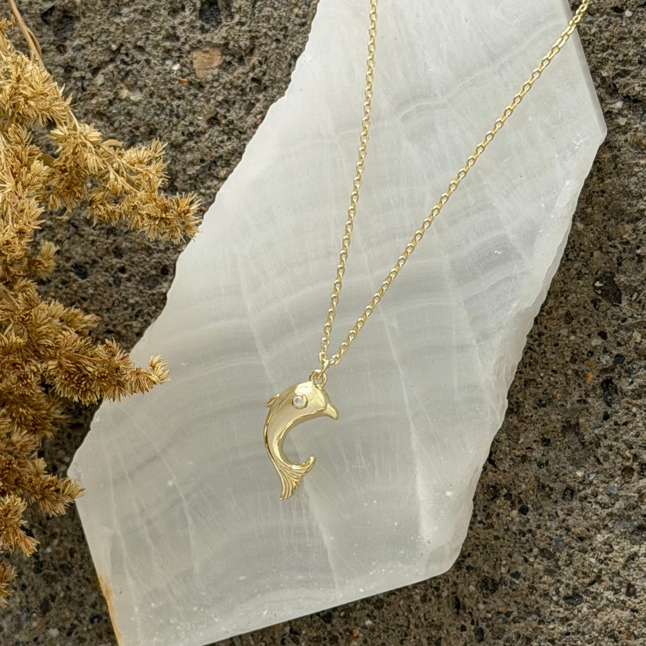 GOLD DOLPHIN necklace