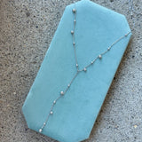SILVER BUBBLE LARIAT necklace