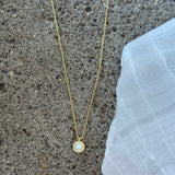 GOLD OPAL BEZEL SUPER MINI necklace