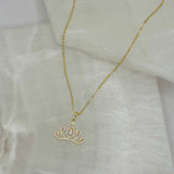 GOLD CRYSTAL ROYAL CROWN necklace