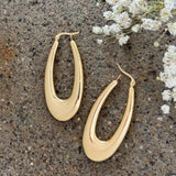VANESSA GOLD OVAL HOOP earrings