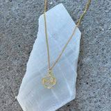 GOLD CRYSTAL FLOWER MAMA necklace