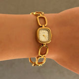 GOLD OVAL LINK watch