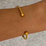 GOLD DOUBLE BALL bangle