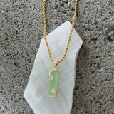 BAMBOO LIGHT GREEN JADE necklace