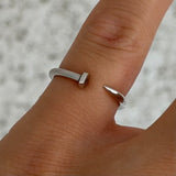 SILVER NAIL ring