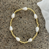 GOLD TEARDROP PEARL BEADED bracelet