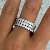 THREE ROW ETERNITY SILVER ring