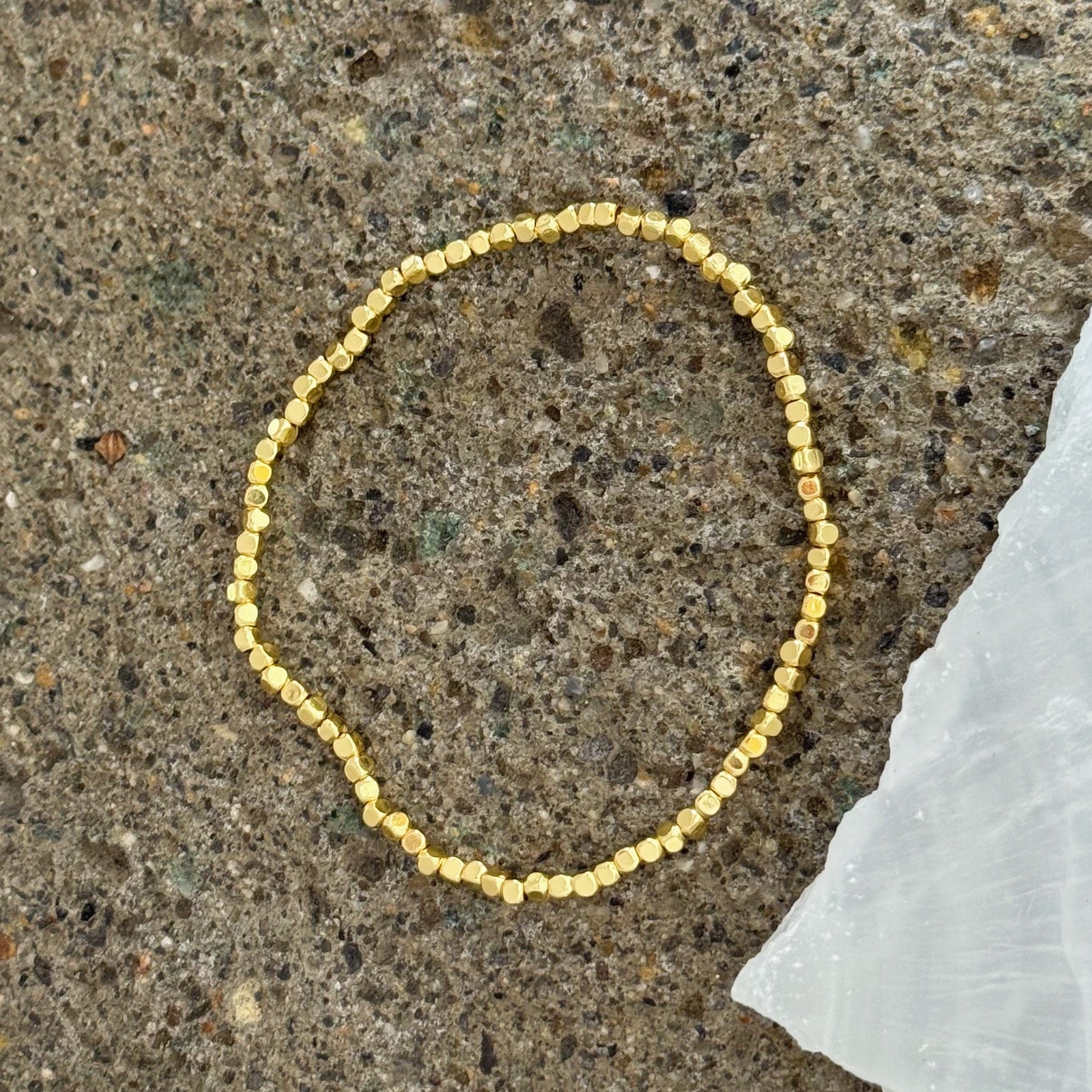 GOLD HIGH POLISH MINI BEADED bracelet