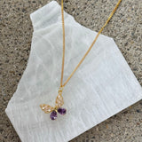 BUTTERFLY PURPLE AMETHYST CRYSTAL necklace