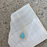 LIGHT BLUE JADE BUDDHA SUPER MINI necklace
