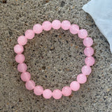 8MM ROSE QUARTZ BEADED bracelet
