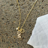 GOLD LOVE CHAIN LINK necklace