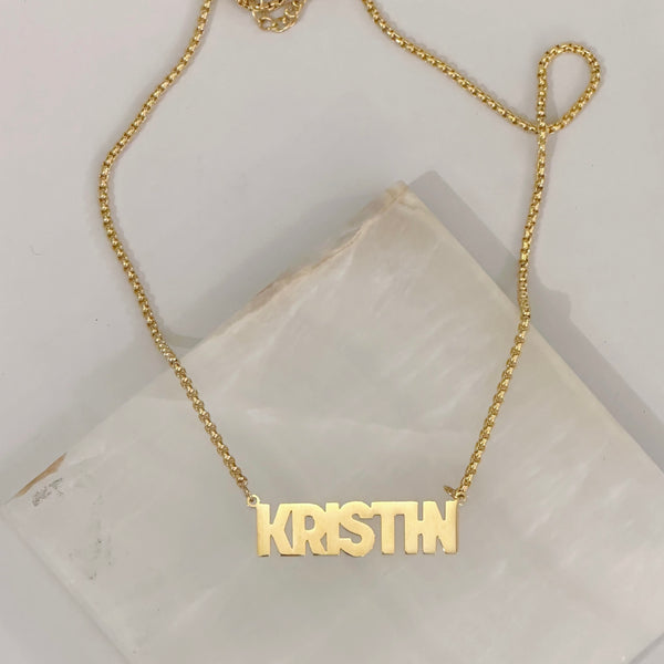 CUSTOM BOLD NAMEPLATE necklace