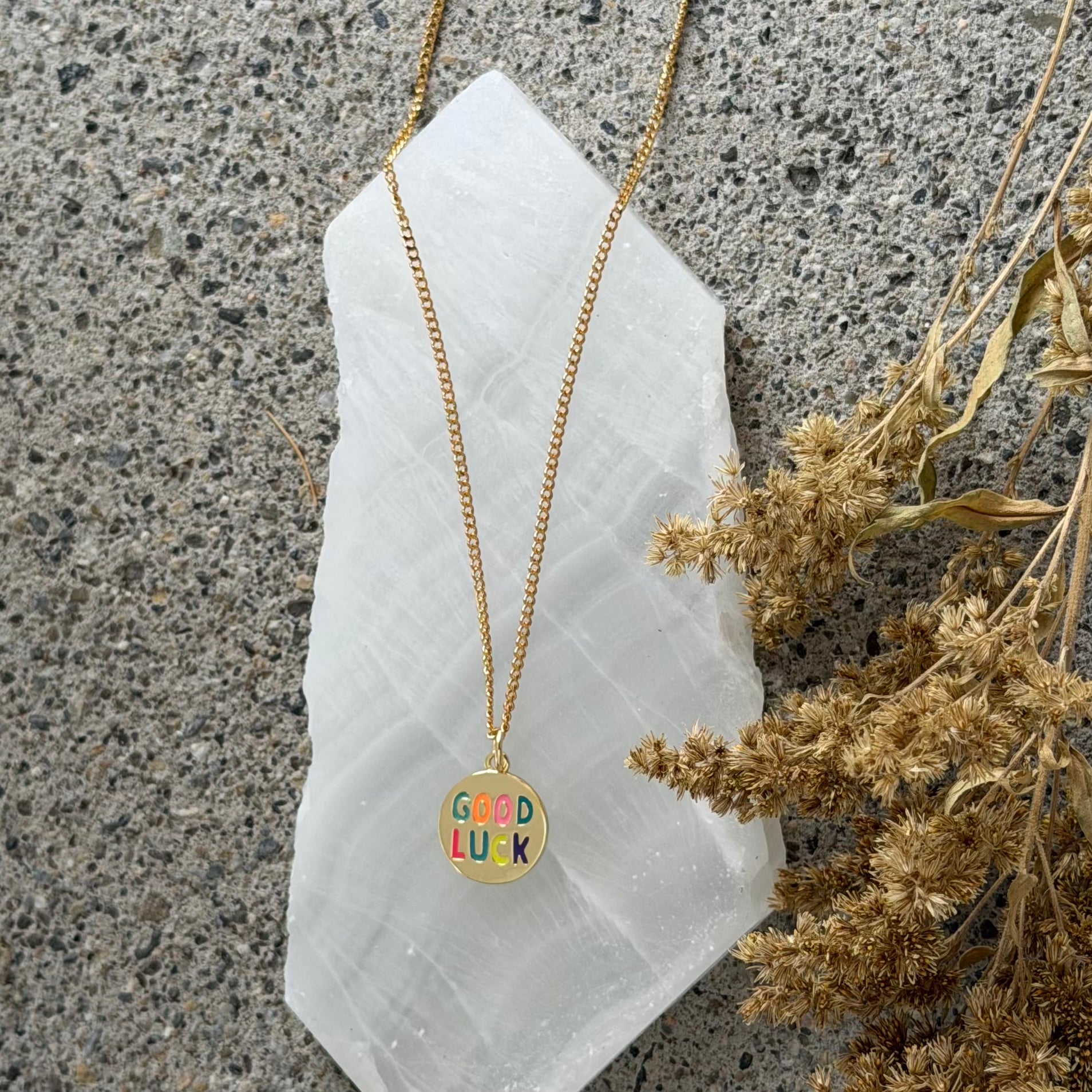 GOOD LUCK ENAMEL SUPER MINI necklace